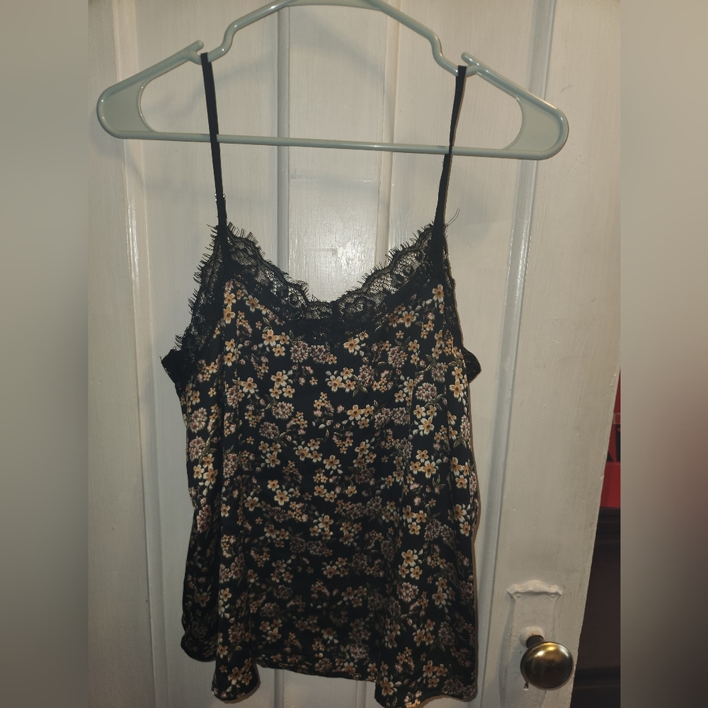 Wild Fable Black Lace Spaghetti Strap Camisole